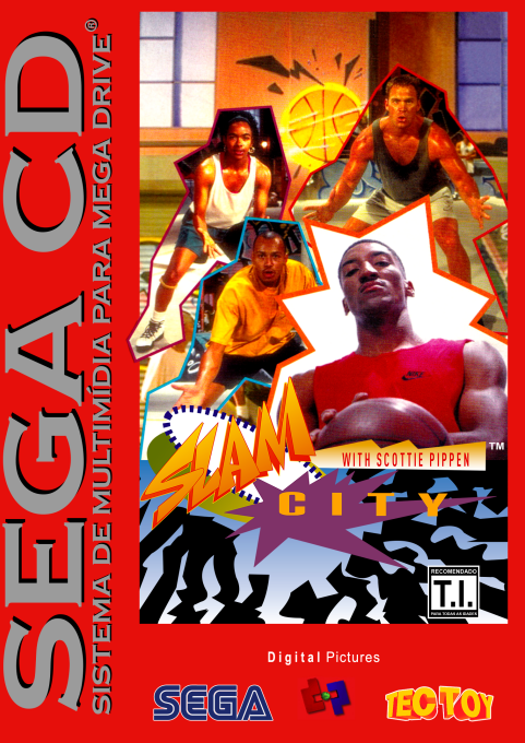 Slam City with Scottie Pippen (USA) (Disc 1) (Fingers) (Sega CD 32X) Game Cover